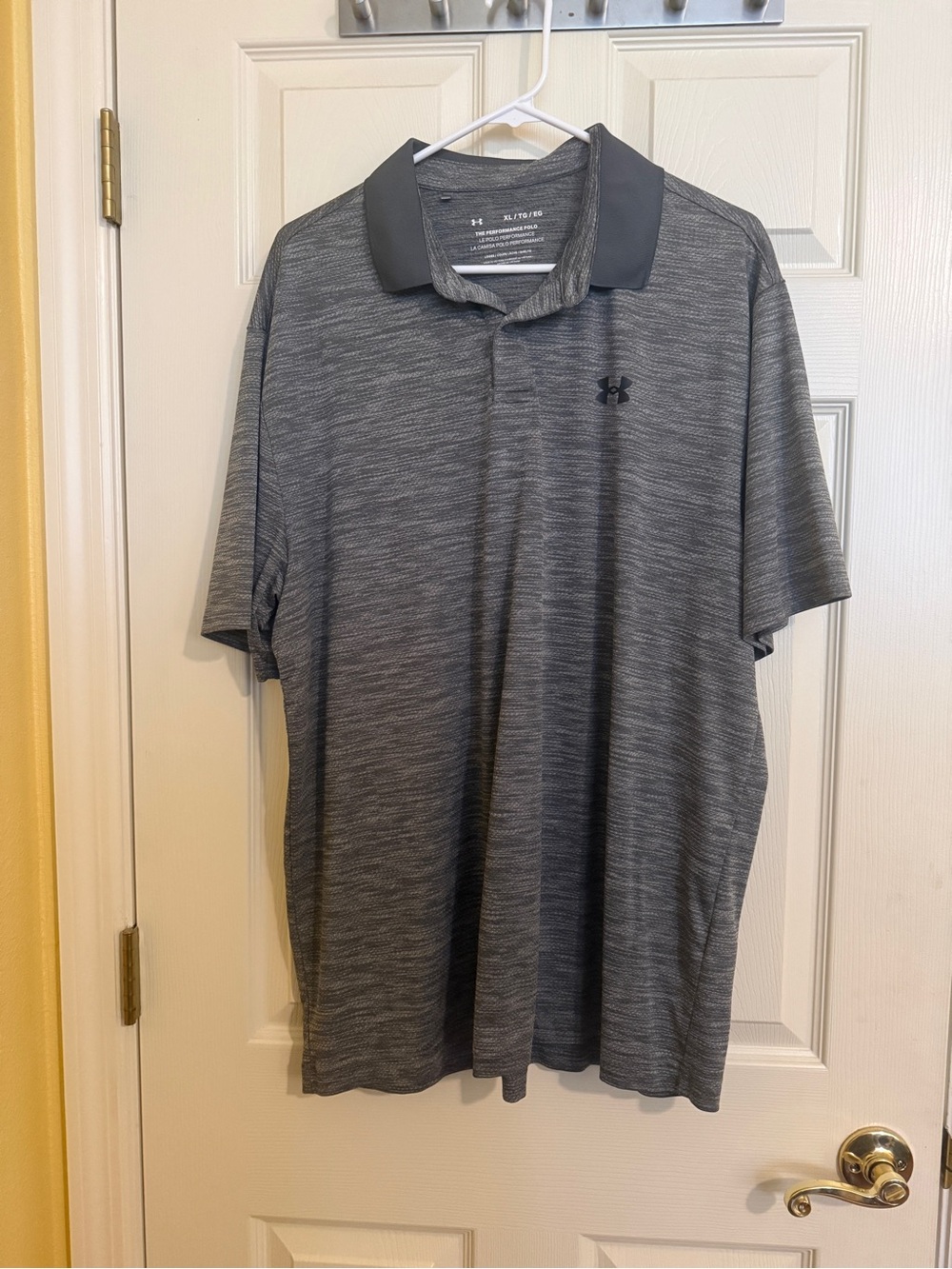 Under Armour Heathered Gray Performance Polo